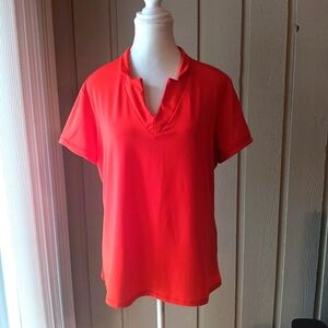 Lucky in Love Women's Tennis XL 16 Sz  Orange Coral Breathable Fabric